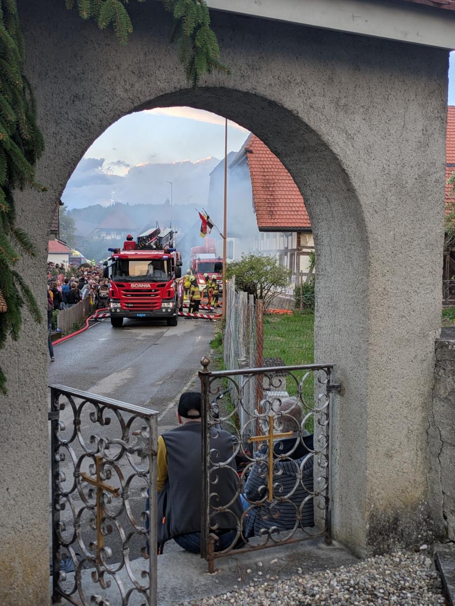 Die Feuerwehrübung kann beginnen